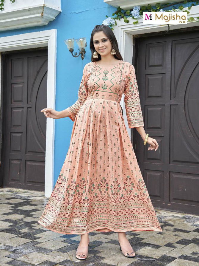 Majisha Nx Angoori 2 New Fancy Designer Festive Wear Long Anarkali Kurti Collection